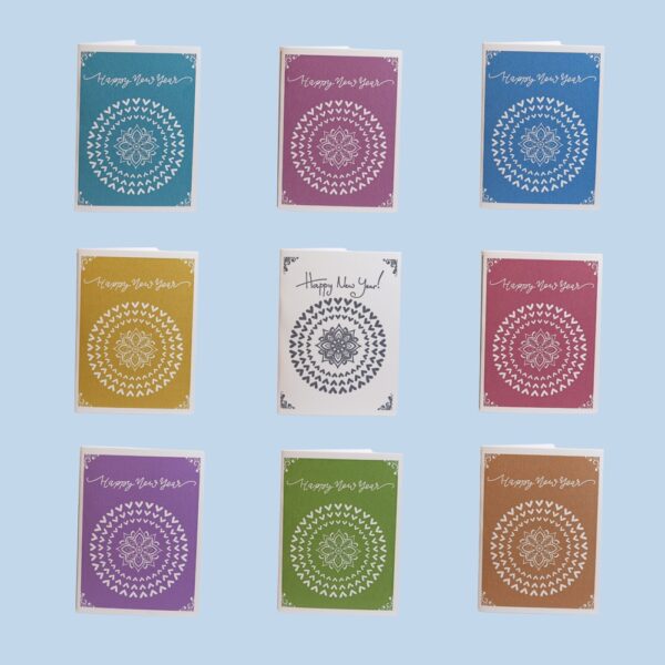 Happy New Year Greeting Cards - Mandala Art
