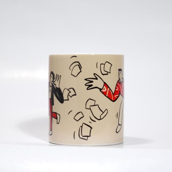 Ceramic Coffee Mug With Doodle Print - The Society - Image 3