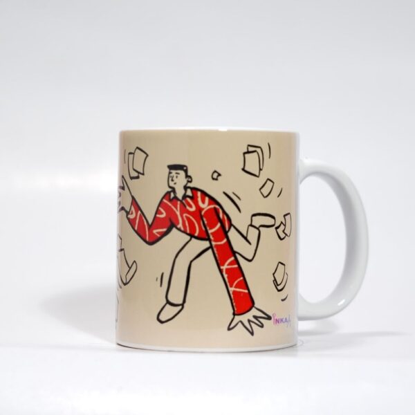 Ceramic Coffee Mug With Doodle Print - The Society