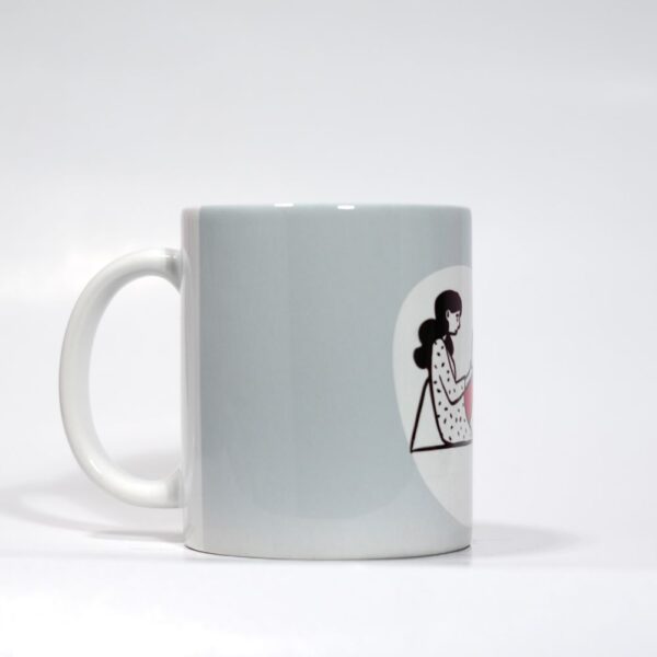 Ceramic Coffee Mug with Doodle Print - BOOK LOVER - Image 2