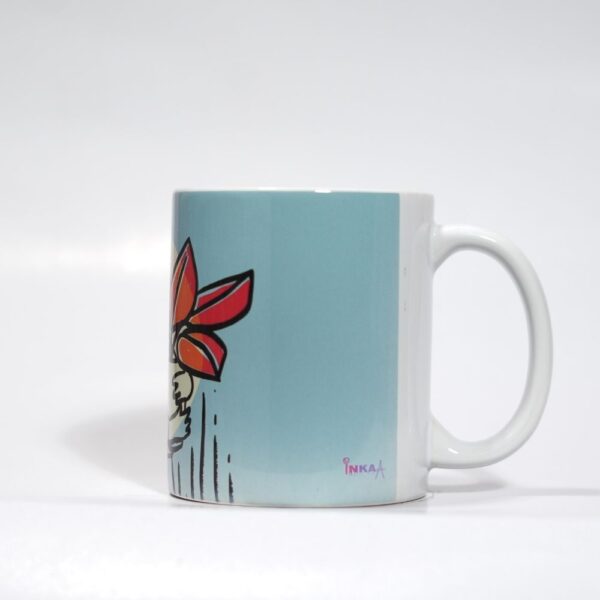 Ceramic Coffee Mug With Doodle Print - Take Care - Image 3