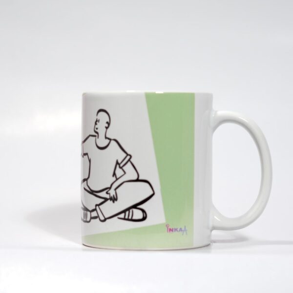 Ceramic Coffee Mug with Doodle Print: The FAMILY - Image 2