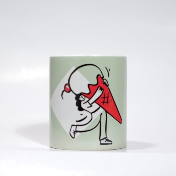 Ceramic Coffee Mug with Doodle Print : I LOVE ICE CREAM