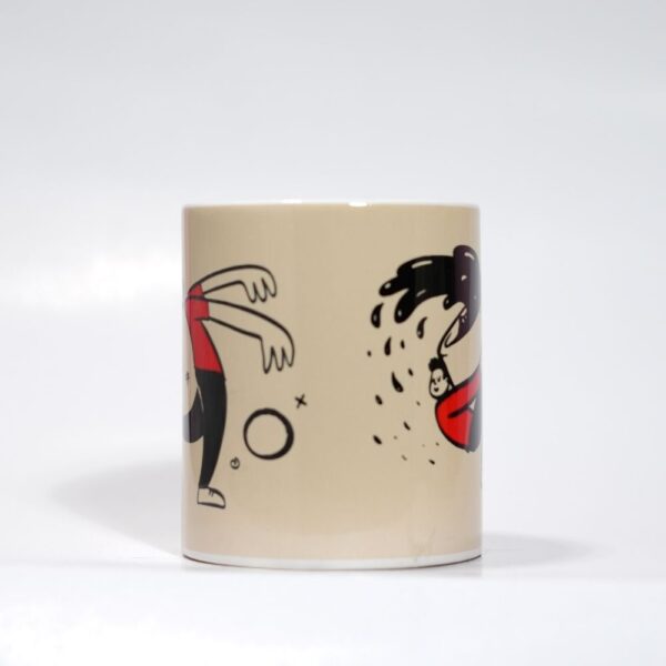 Ceramic Coffee Mug with Doodle Print - I Need My Coffee - Image 3