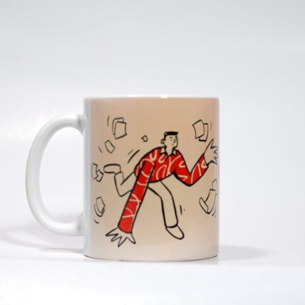 Ceramic Coffee Mug With Doodle Print : Weird Love - Image 2