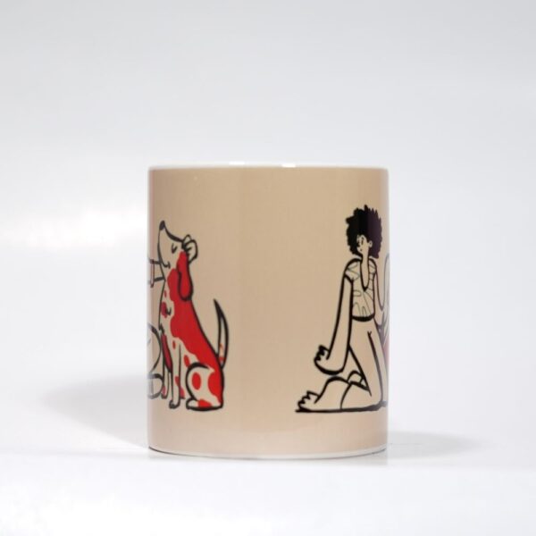 Ceramic Coffee Mug with Doodle Print - THE PET STORY - Image 3