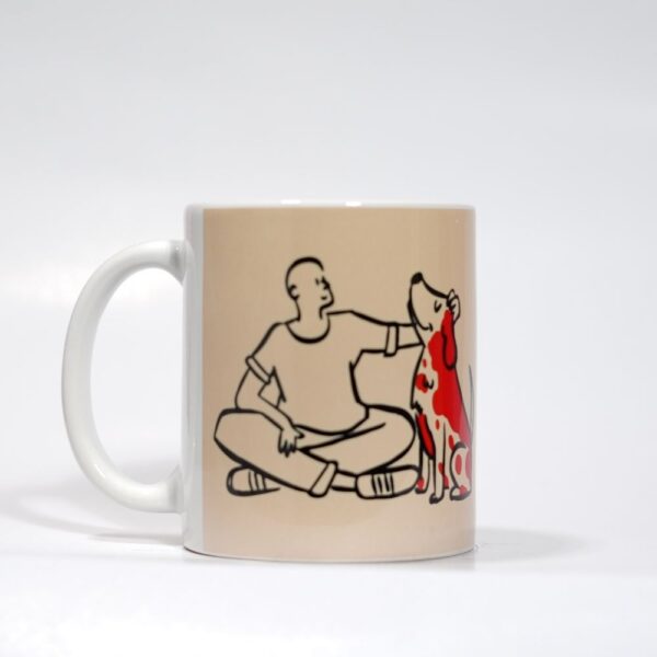 Ceramic Coffee Mug with Doodle Print - THE PET STORY - Image 2