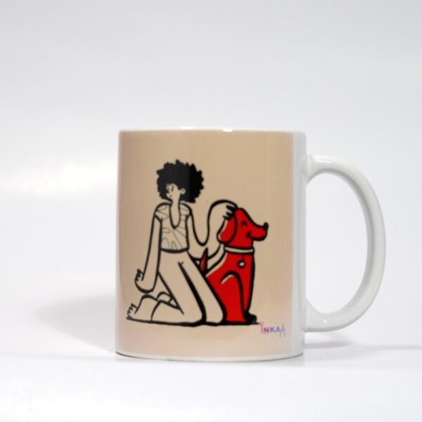 Ceramic Coffee Mug with Doodle Print - THE PET STORY