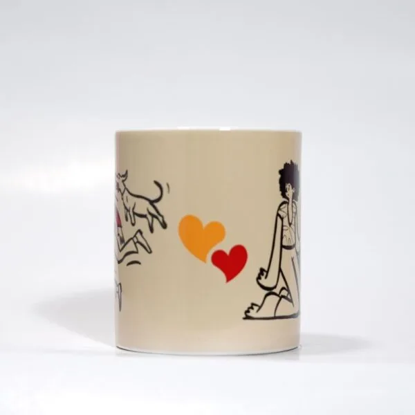 Ceramic Coffee Mug with Doodle Print - The Pet Lovers - Image 3