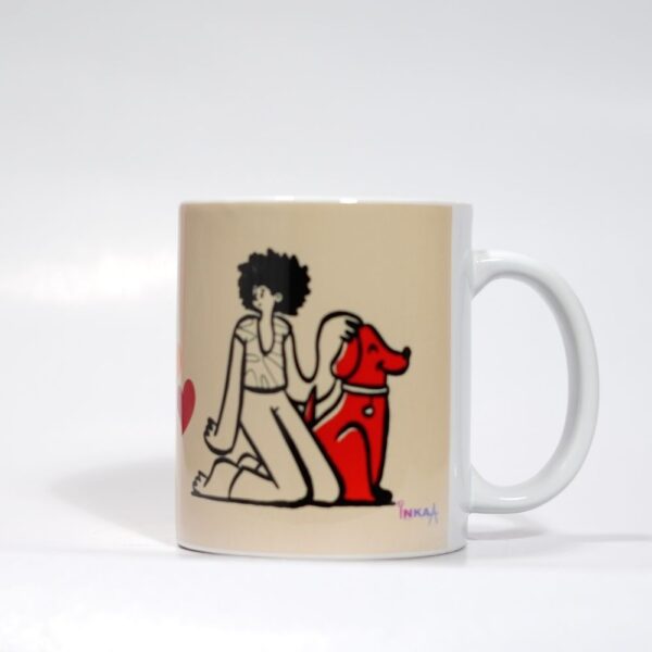 Ceramic Coffee Mug with Doodle Print - The Pet Lovers - Image 2
