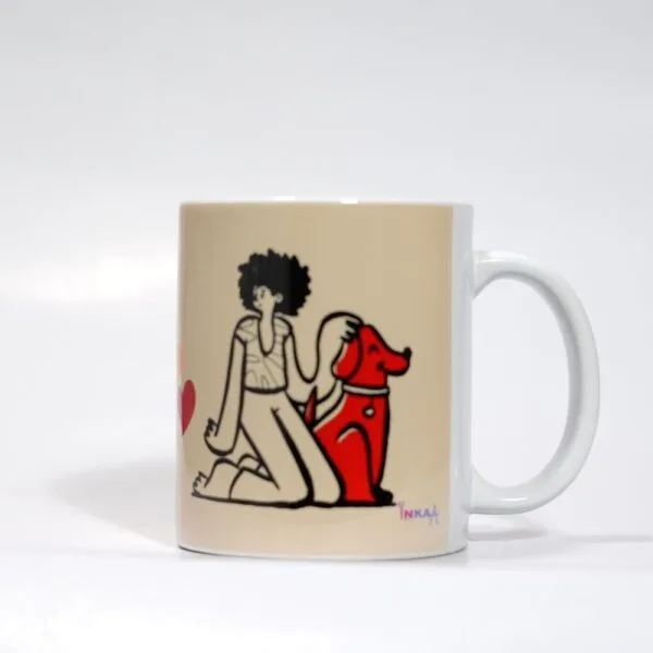 Ceramic Coffee Mug with Doodle Print - The Pet Lovers - Image 2