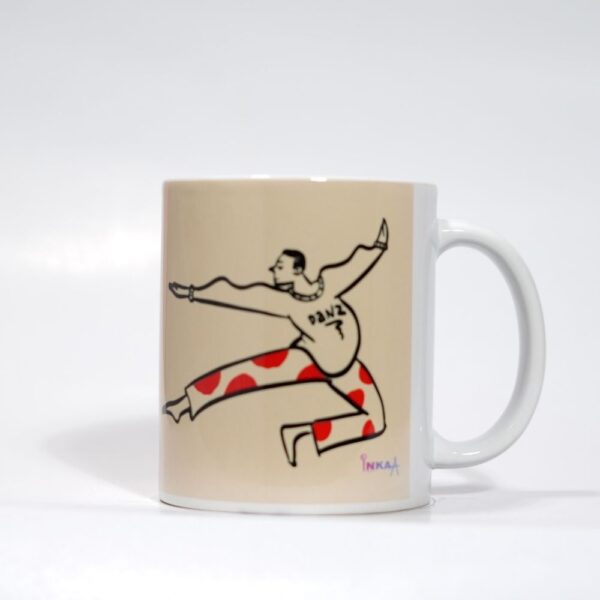 Ceramic Coffee Mug With Doodle Print : Friends & Legends