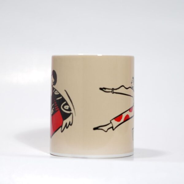 Ceramic Coffee Mug With Doodle Print : Friends & Legends - Image 2