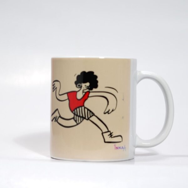 Ceramic Coffee Mug with Doodle Print : BREAK FREE