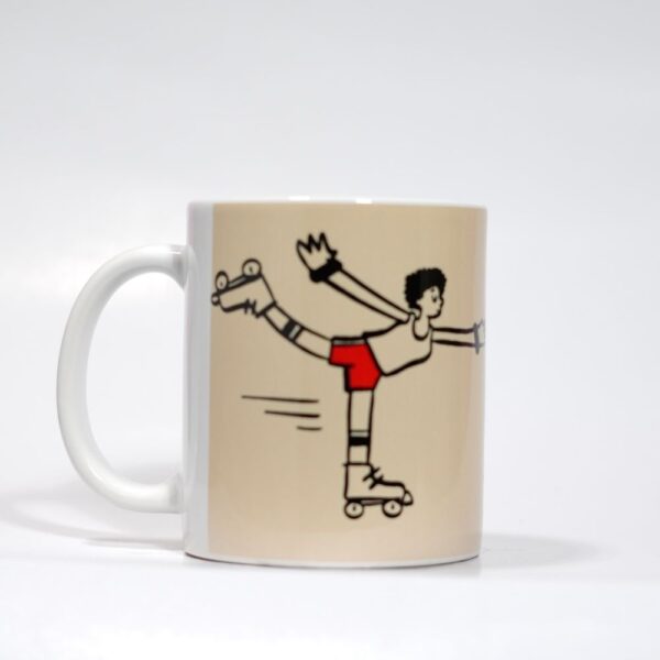 Ceramic Coffee Mug with Doodle Print : BREAK FREE - Image 3