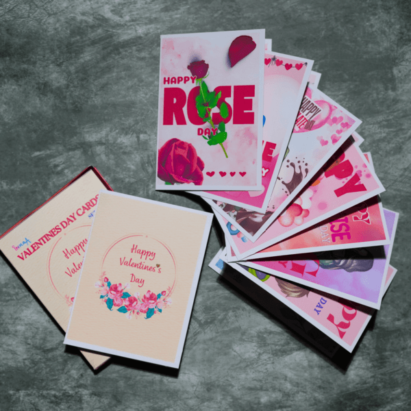 Valentine's Week Celebration Cards | Set of 8