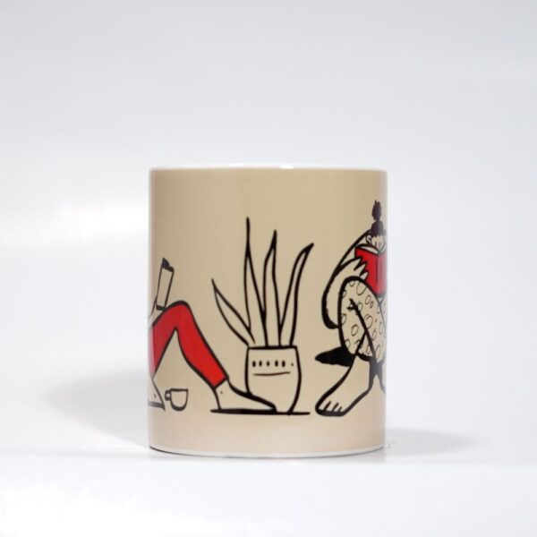 Ceramic Coffee Mug with Doodle Print -  The Group Studies - Image 2
