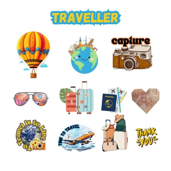 Laptop Vinyl Stickers - Travelers : The Planned trips