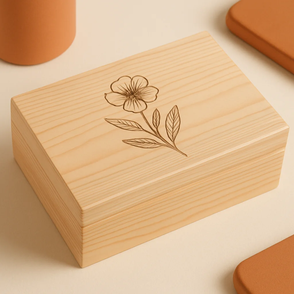 Custom Engraved Wooden Keepsake Box