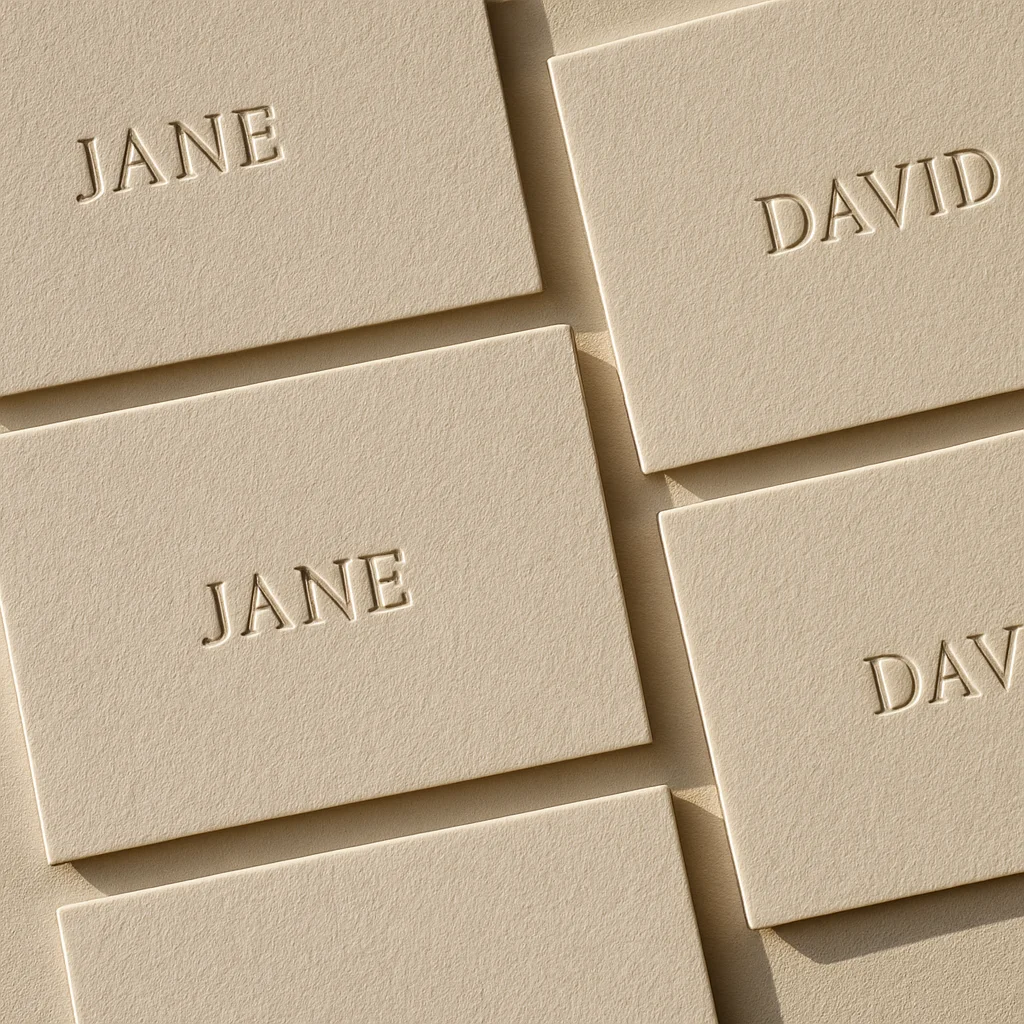 Embossed Custom Letterpress Notecards