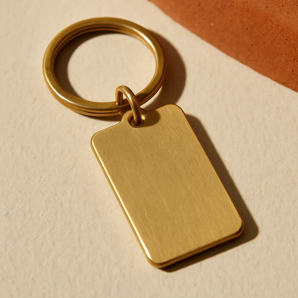 Personalized Stamped Brass Keychain